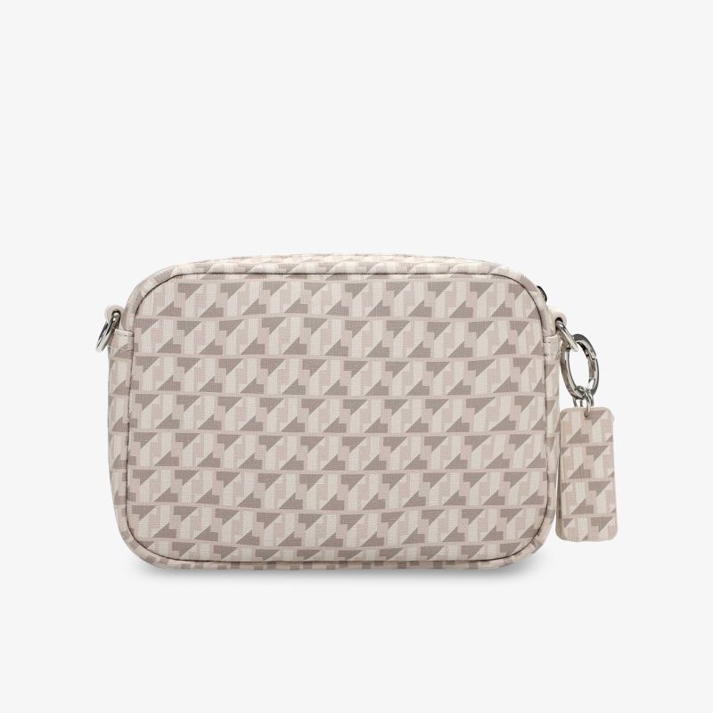 Kompakte Tasche mit Reißverschluss und geometrischem Muster für praktischen, alltagstauglichen Einsatz