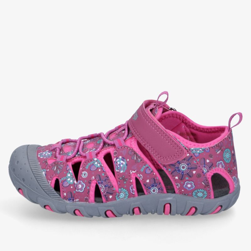 Leichte pink-graue Sandale mit atmungsaktivem Design und rutschfester Sohle für optimalen Komfort