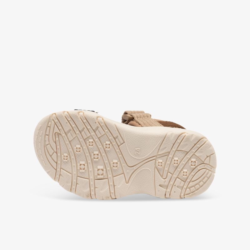 Beige Sandale mit profilierter, rutschfester und flexibler Sohle für optimalen Halt und Komfort