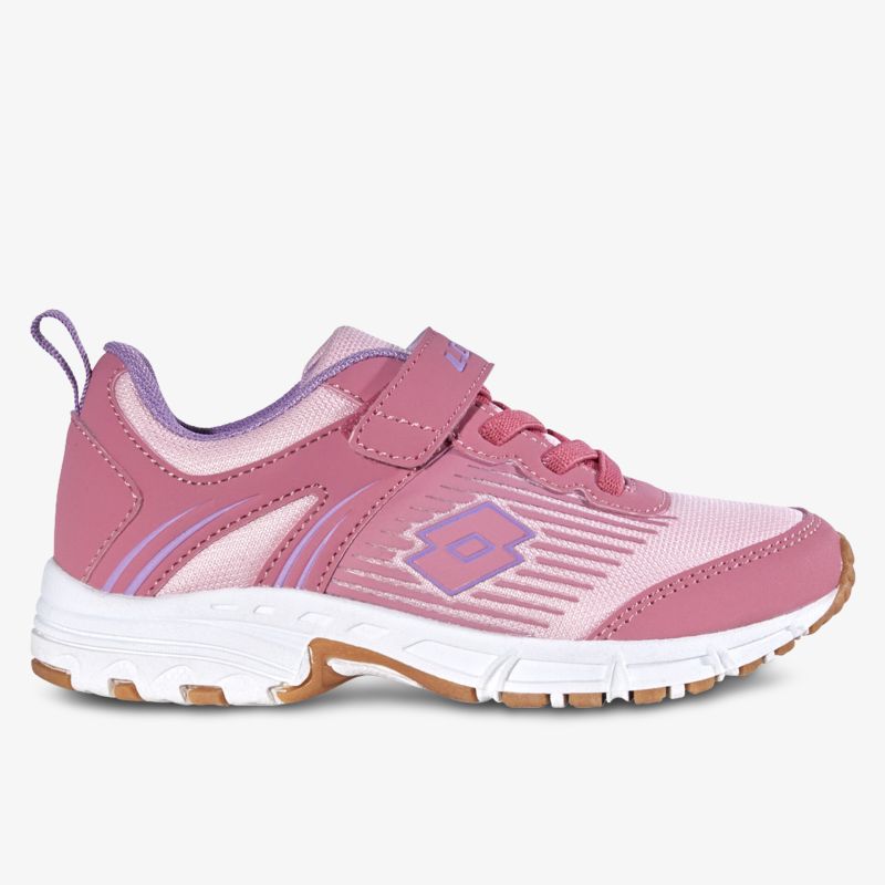 Bequemer pinker Sneaker mit Klettverschluss und rutschfester Sohle. Perfekt für sportliche Aktivitäten.