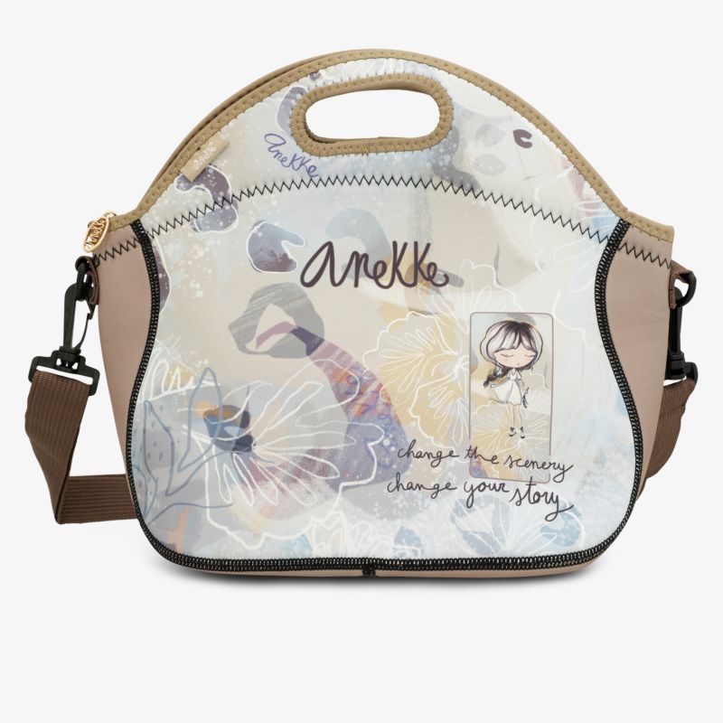 Modische Tragetasche mit auffälligem Design, praktischem Handgriff und Reißverschluss für vielseitigen Einsatz