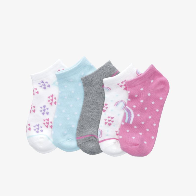 Farbenfrohes Set aus kurz geschnittenen Socken mit verschiedenen Mustern und weichem, bequemem Material