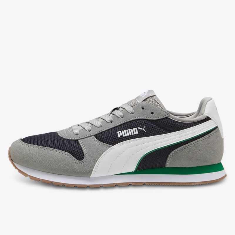 Seitliche Ansicht eines modischen und komfortablen Sportschuhs mit langlebigem Material und rutschfester Sohle