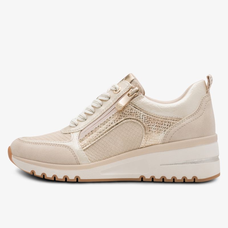 Moderner bequemer Sneaker mit seitlichem Reißverschluss und weichem Polster für den Alltagskomfort