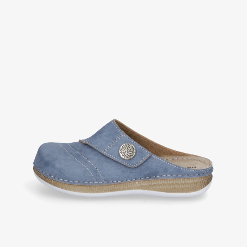 Robuster und bequemer Schuh mit rutschfester Sohle, einfach anzuziehen, aus weichem robustem Material gefertigt
