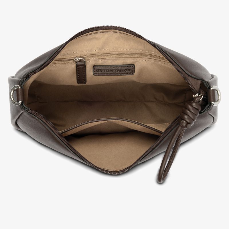 Offene Tasche mit geräumigem Innenfach und Reißverschlussfach, hochwertige Verarbeitung und edles Design