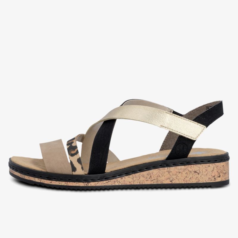 Bequeme Sandale mit modischem Design und Kork-Sohle für leichten und flexiblen Tragekomfort im Sommer