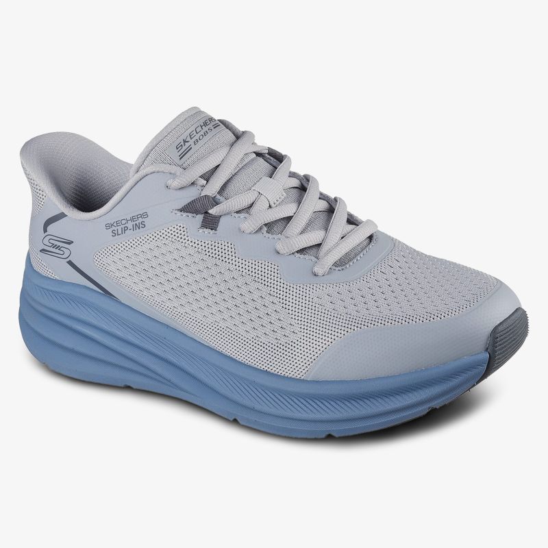 Komfortabler Sneaker in Grau und Blau mit atmungsaktivem Material und modernem Design.