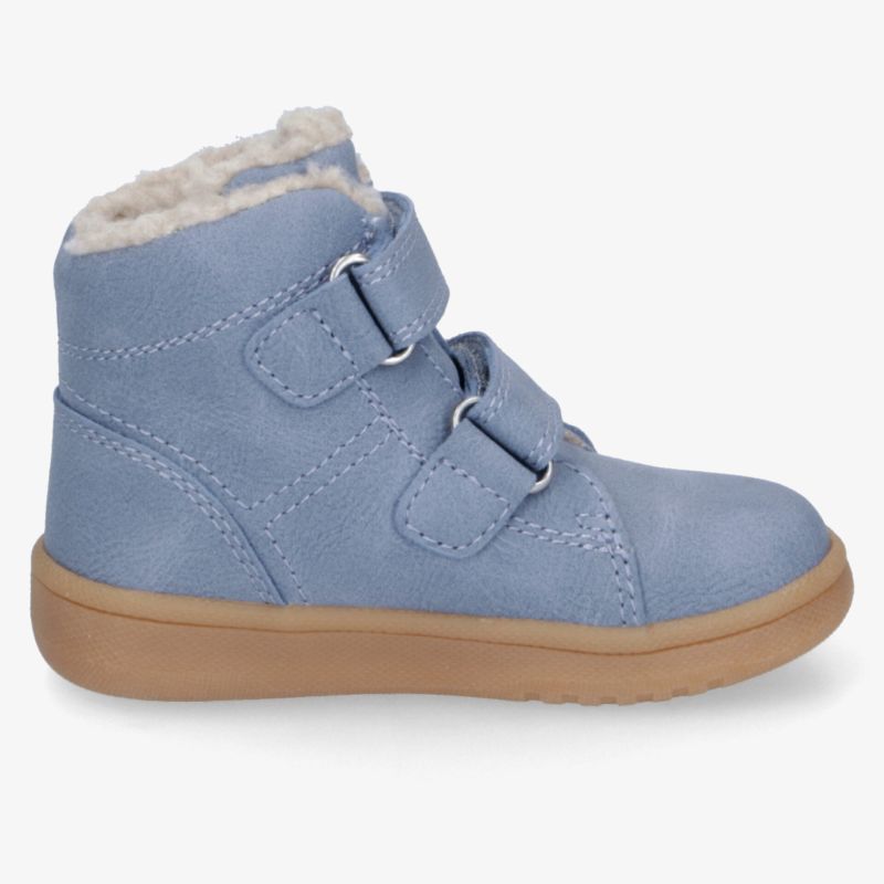 Robuster und bequemer Kinderschuh in Blau mit warmer Innenfütterung und rutschfester flexibler Sohle