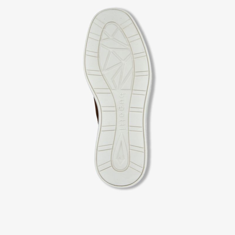 Weiße Schuhsohle mit profilierter Außensohle für optimalen Grip und Komfort