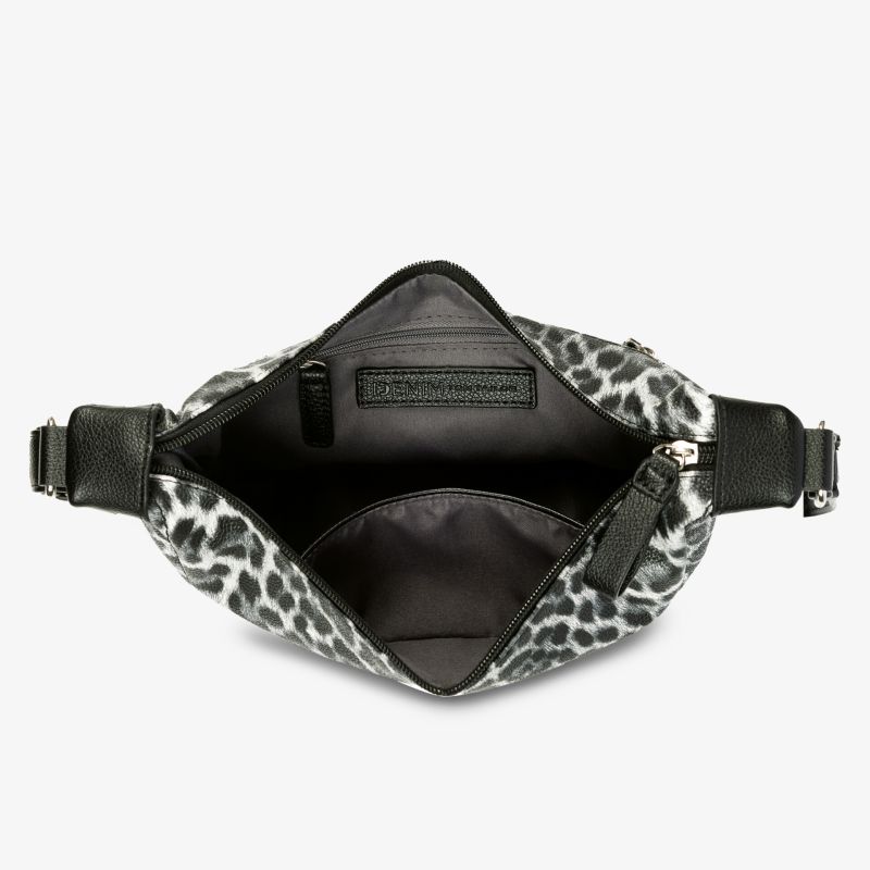 Modische Bauchtasche mit Leopardenmuster, Reißverschlussfach und verstellbarem Gurt, ideal für Alltag und Reisen