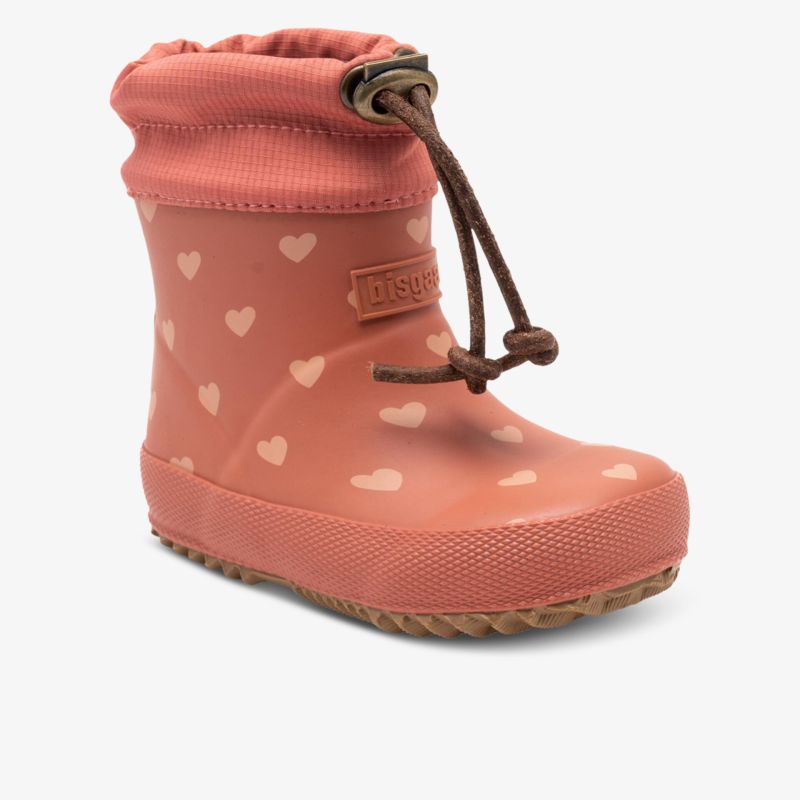 Leichter Gummistiefel mit Herzmuster und verstellbarem Verschluss für sicheren und bequemen Halt