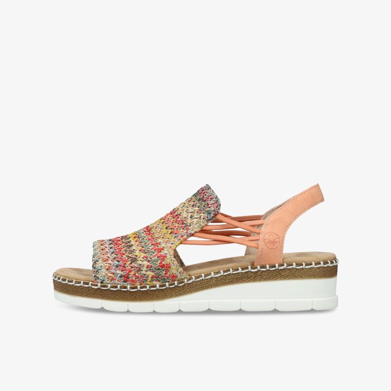 Bequeme bunte Sandale mit flexibler Sohle und verstellbarem Riemen, ideal für warme Temperaturen und ganztägigen Komfort