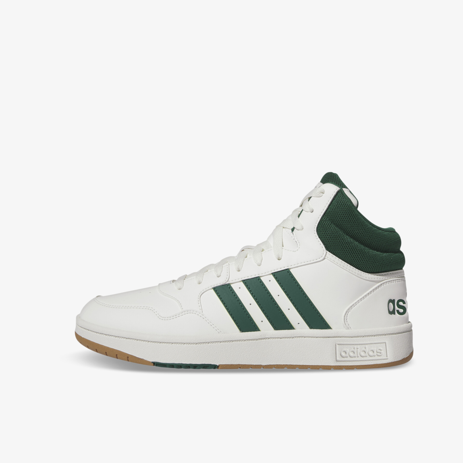Stilvolle weiße Turnschuhe mit grünem Akzent und komfortabler Passform für vielseitigen sportlichen Look.