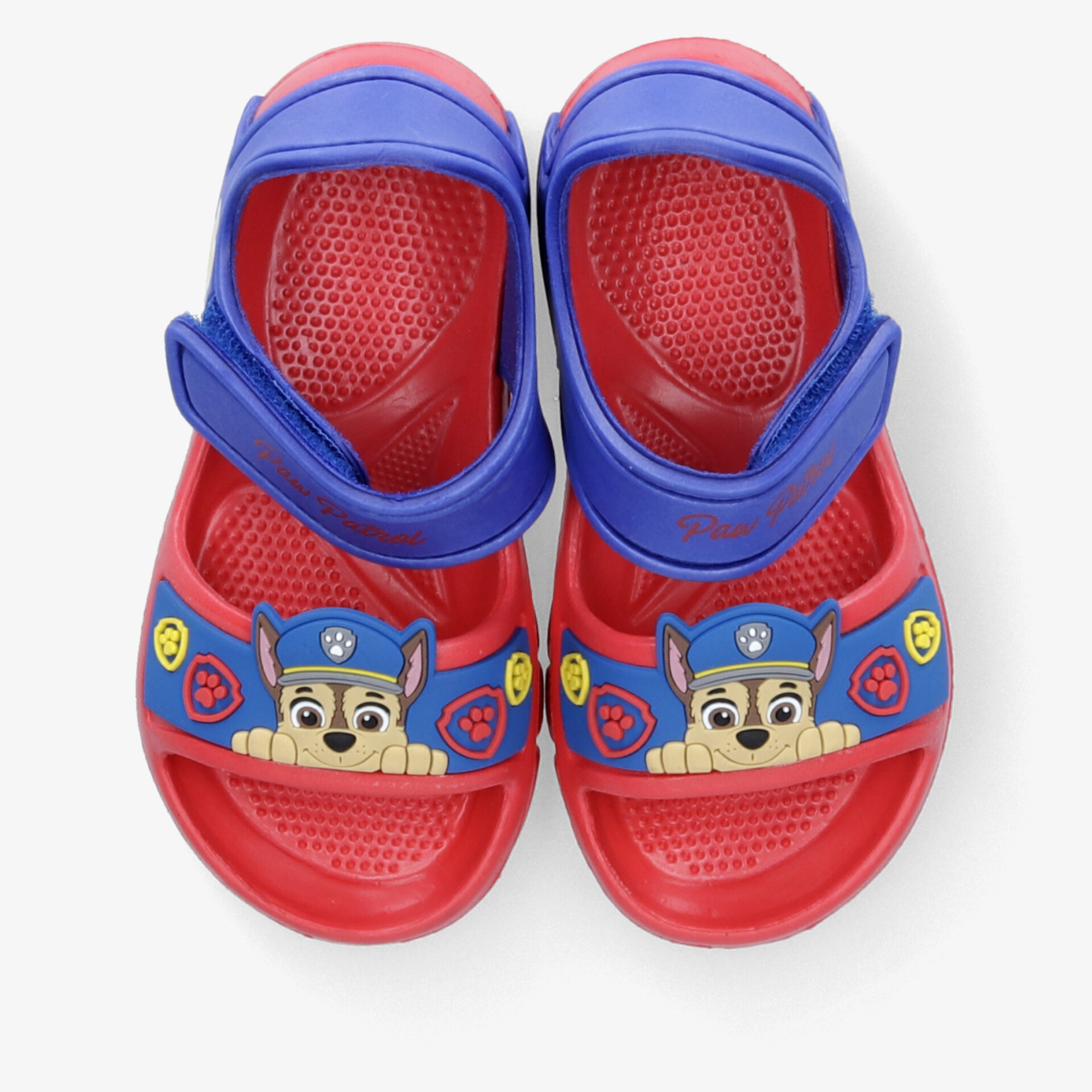 Rote und blaue Kinder Sandalen mit verstellbaren Klettverschlüssen, atmungsaktiv und rutschfest