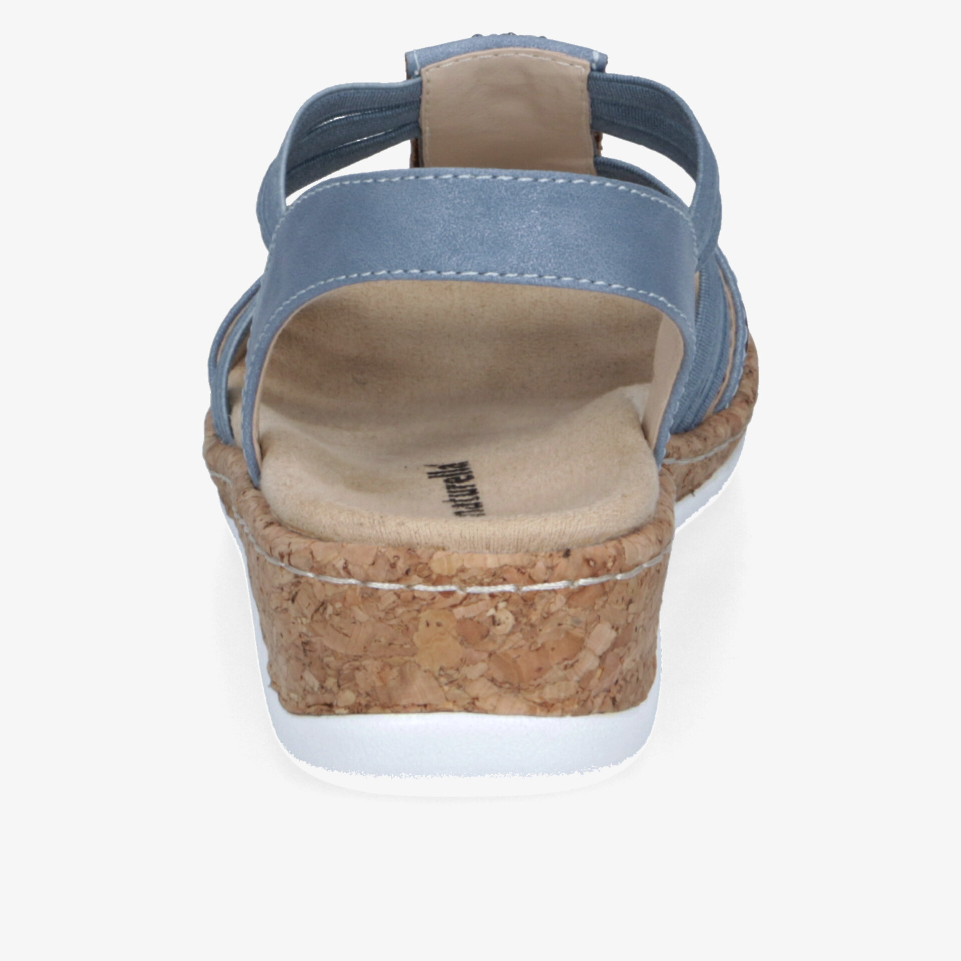 Blaue Keilsandalen mit bequemem Fußbett und rutschfester Sohle, ideal für stilvollen Sommerkomfort.