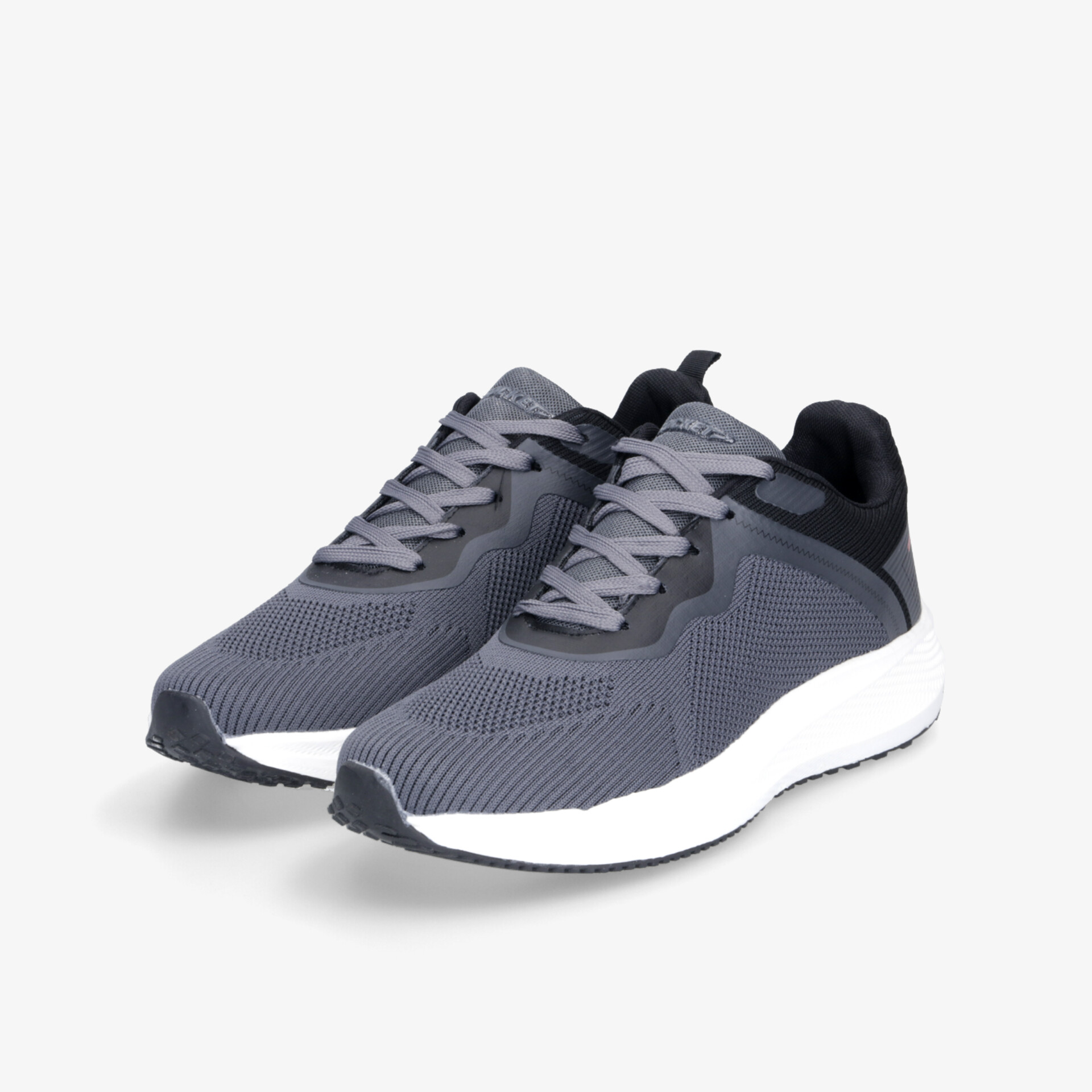 Moderne graue Sportschuhe mit atmungsaktivem Obermaterial und komfortabler, gedämpfter Sohle
