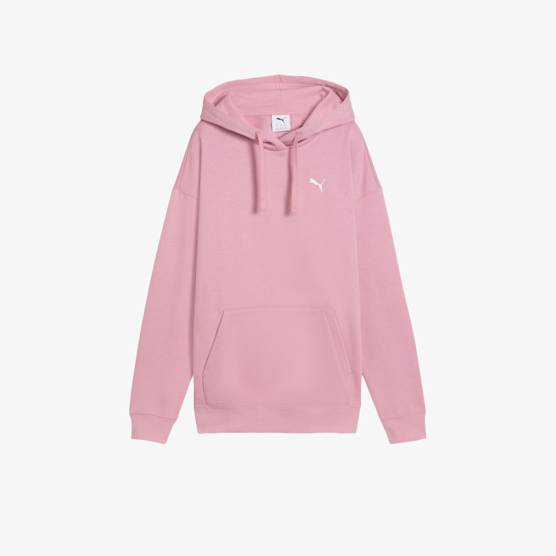 Rosafarbener Kapuzenpullover mit Kängurutasche und weichem Material für angenehmen Tragekomfort und legeren Stil