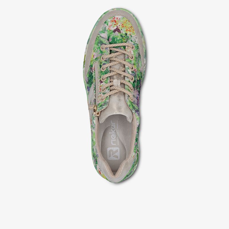 Leichter Sneaker mit buntem Blumenmuster und bequemer Schnürung, perfekte Passform und atmungsaktiv