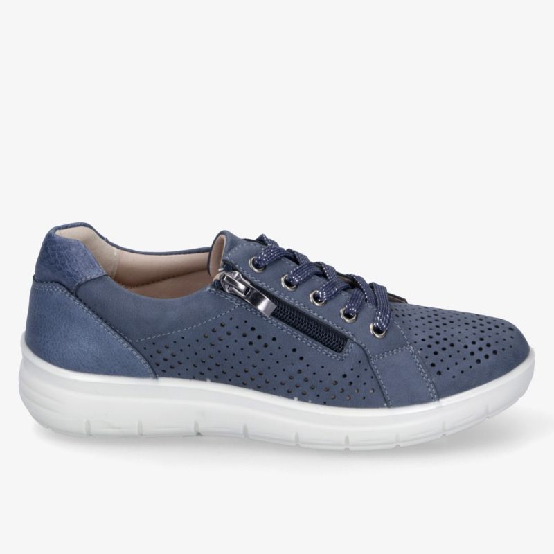 Moderner navy Sneaker mit Schnürung und rutschfester Sohle für optimalen Komfort und Atmungsaktivität.