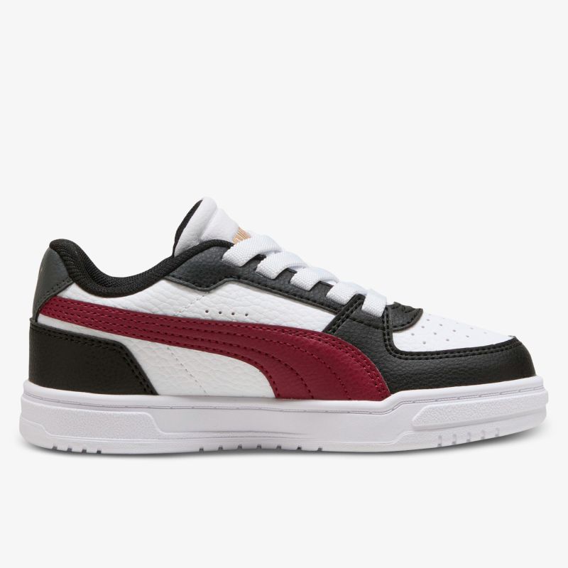 Stylischer Sneaker in klassischem Schwarz, Weiß und Rot mit robuster Sohle und bequemen Sitz