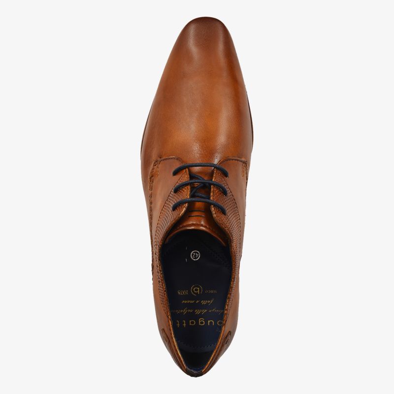 Klassischer brauner Lederschnürschuh in eleganter Form für formelle Anlässe und den täglichen Komfort.