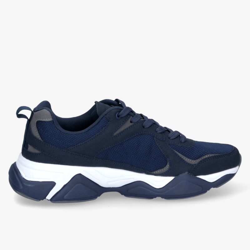 Leichter sportlicher Sneaker in Blau mit atmungsaktivem Material und stoßdämpfender Sohle für hohen Tragekomfort