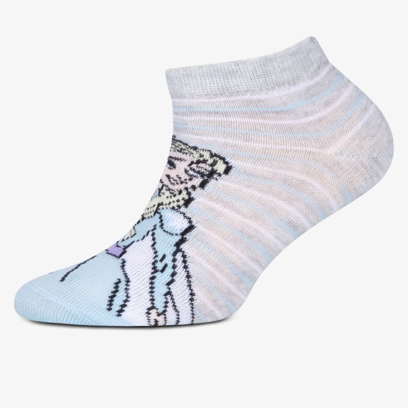 Bequeme kurze Socke mit elastischem Bund und farbigem Muster, ideal für sportliche Aktivitäten und Alltag