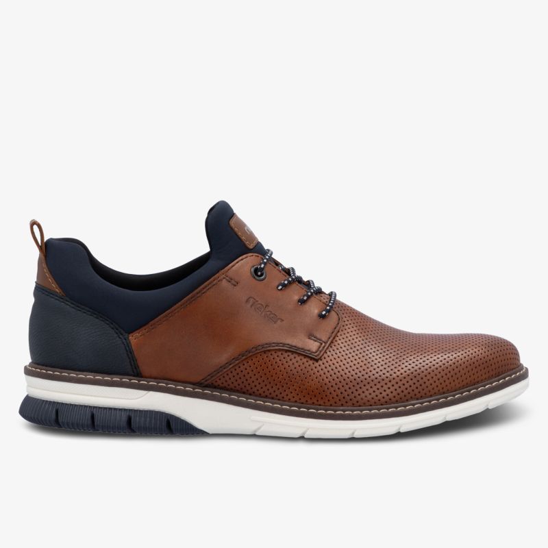 Moderner brauner Herrenschuh mit atmungsaktivem Material und bequemer Sohle für langanhaltenden Komfort