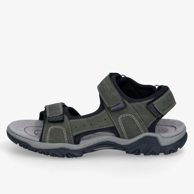 Bequeme Outdoor-Sandale mit rutschfester Profilsohle und verstellbaren Klettverschlüssen für optimalen Halt und Komfort
