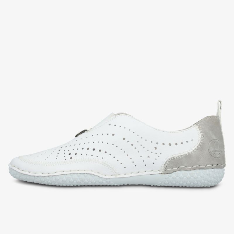 Leichter und atmungsaktiver Schuh mit perforiertem Obermaterial und flexiblem Sohlenbereich für hohen Tragekomfort