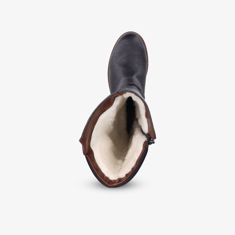 Warmer Schuh mit weichem Fellfutter für hohen Komfort und einfache Handhabung, robust und bequem