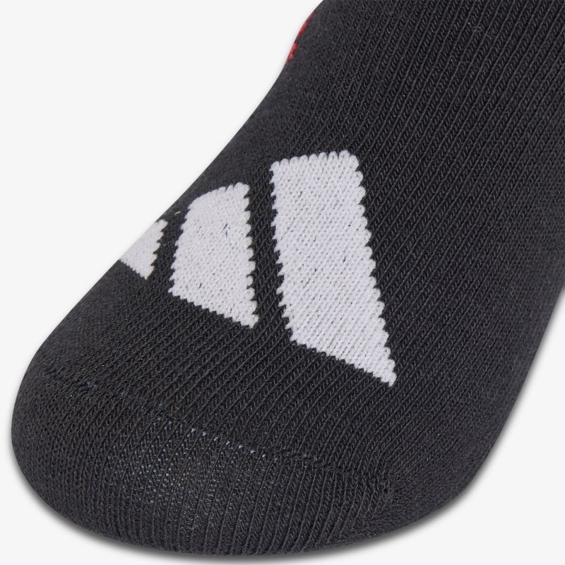 Schwarzer Sockenstoff mit weißem, dehnbarem Logo, weiches und bequemes Material für optimalen Tragekomfort