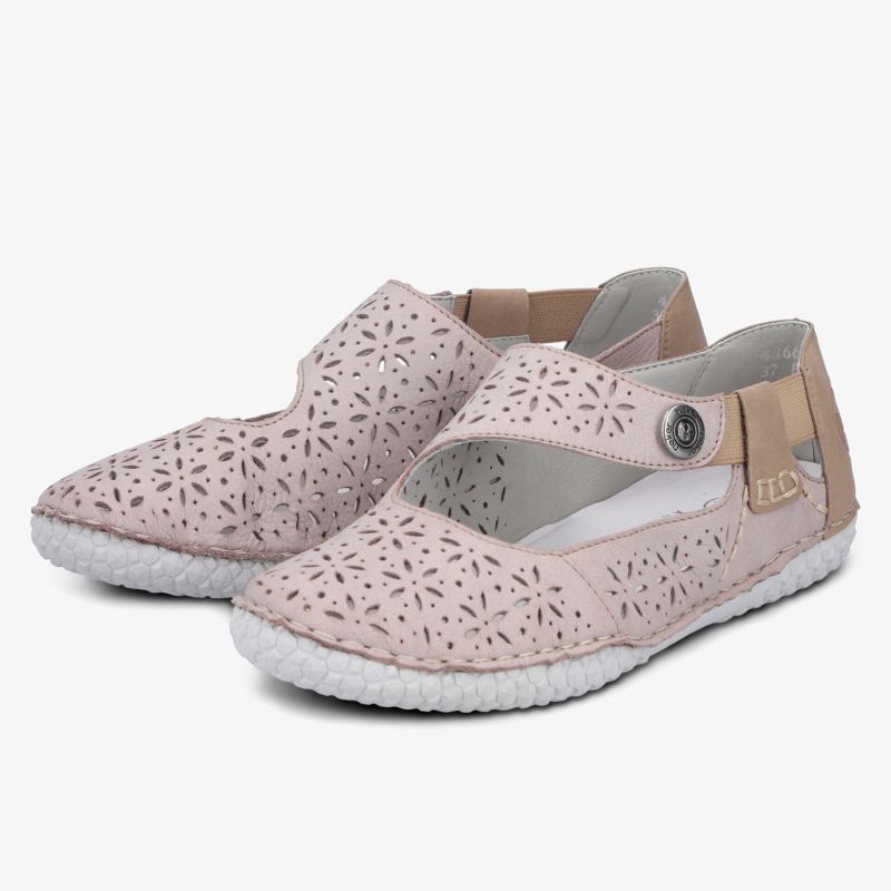 Bequeme und leichte Schuhe mit atmungsaktivem, perforiertem Obermaterial und flexibler Gummisohle