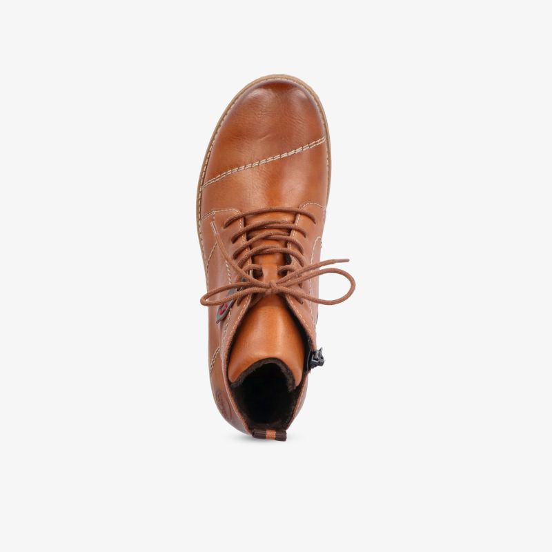Brauner Lederschuh mit eleganter Schnürung, bequem und robust für vielseitigen Gebrauch