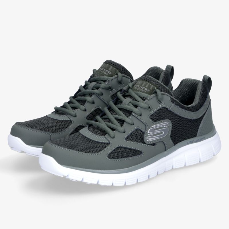 Sportliche graue Sneaker mit weißer flexibler Sohle, atmungsaktivem Material und bequemer Passform im Paar