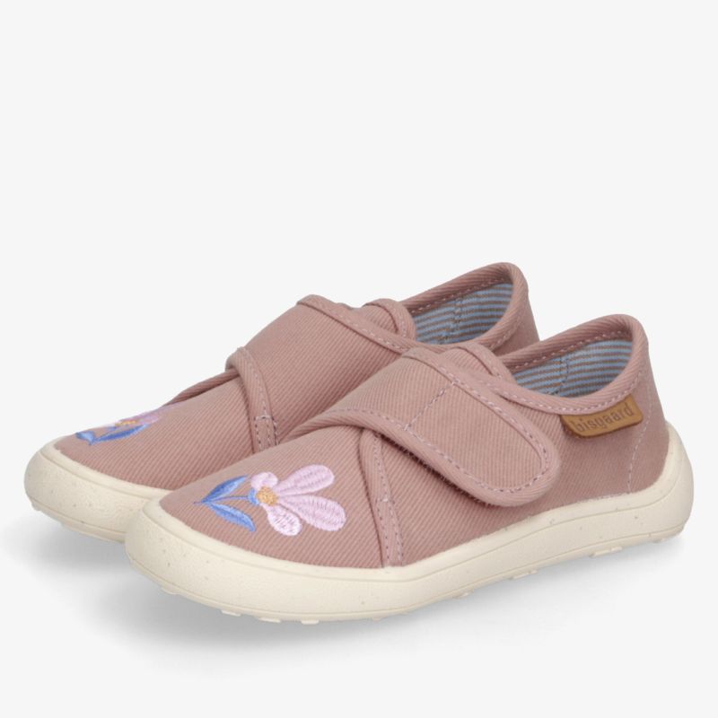 Bequemes Paar pinker Kindersneaker mit verstellbarem Klettverschluss und rutschfester flexibler Sohle