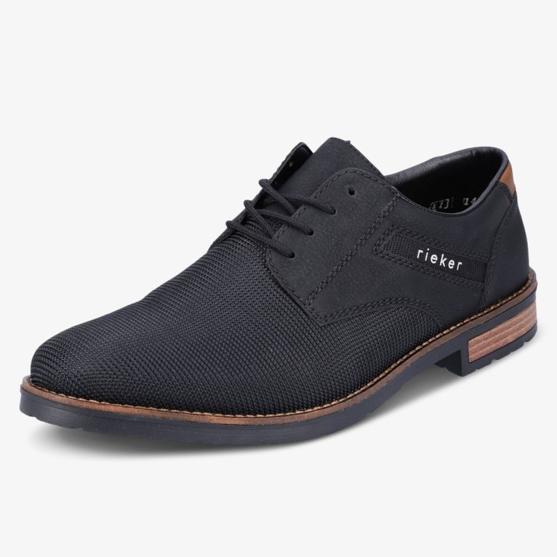 Eleganter schwarzer Schnürschuh mit moderner Optik und bequemer Passform