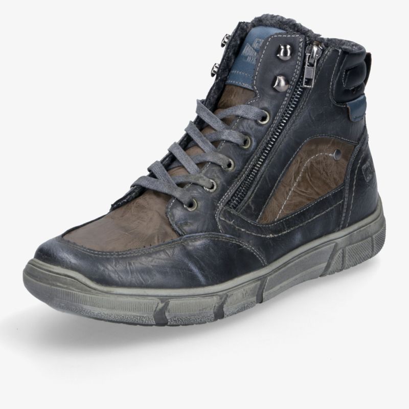 Moderner Sneaker mit robustem Leder, Reißverschluss, gepolstertem Schaft und komfortabler Sohle für ganztägigen Tragekomfort