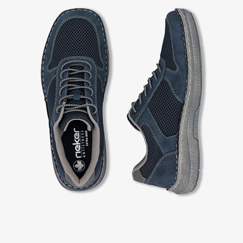 Bequeme leichte Freizeitschuhe mit atmungsaktivem Textil und flexibler Sohle in navy blau