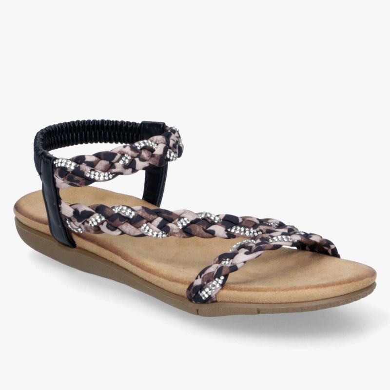 Leichte Sandale mit bequemem Fußbett und geflochtenen Riemen für sicheren Halt und stylisches Design