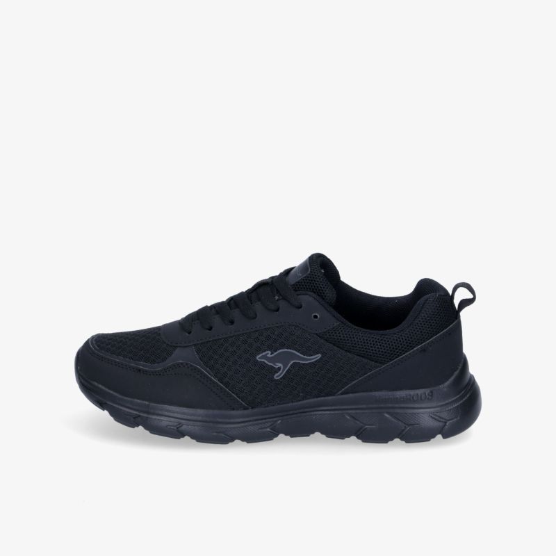 Bequemer schwarzer Laufschuh mit robustem Design und optimaler Dämpfung für sportliche Aktivitäten.