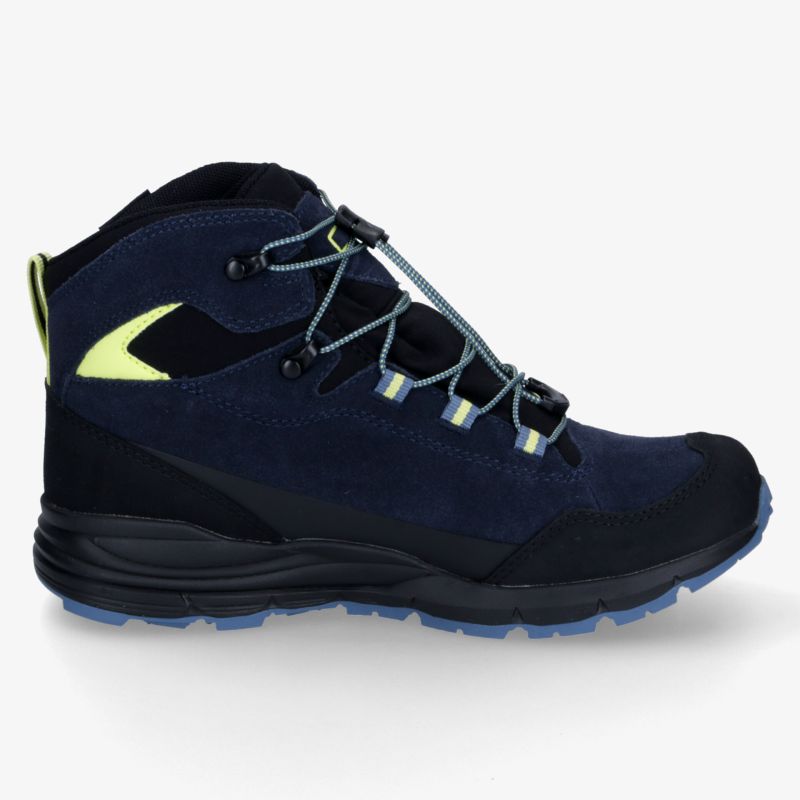 Robuster blauer Wanderschuh mit rutschfester Sohle und bequemer Passform, ideal für Outdoor Aktivitäten