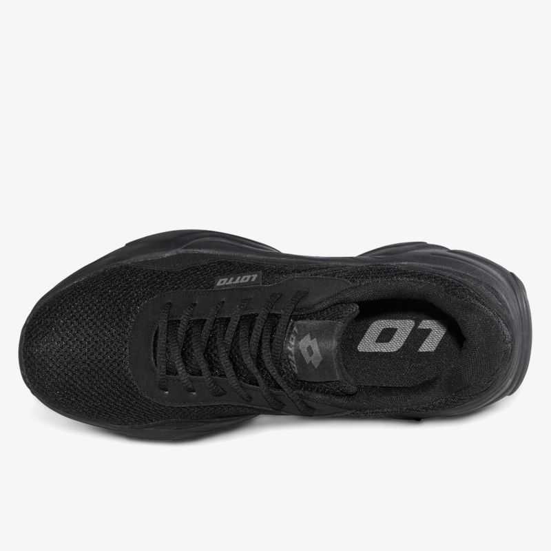Sportlicher, bequemer Schuh mit atmungsaktivem Material und strapazierfähiger Sohle in klassischem Schwarz.