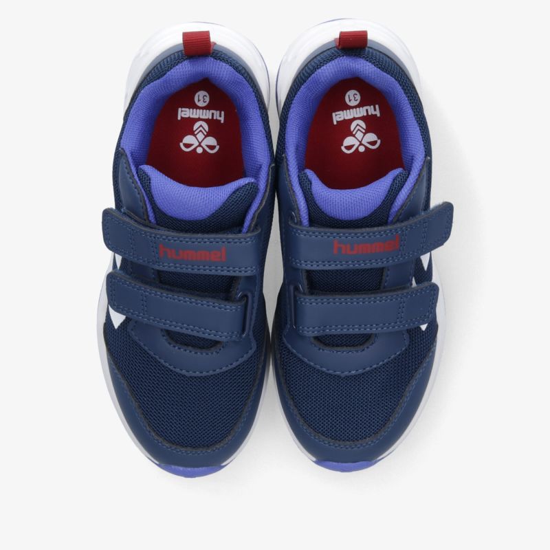 Paarklassische blaue Sneaker mit praktischem Klettverschluss und gepolstertem Komfort für aktiven Alltag