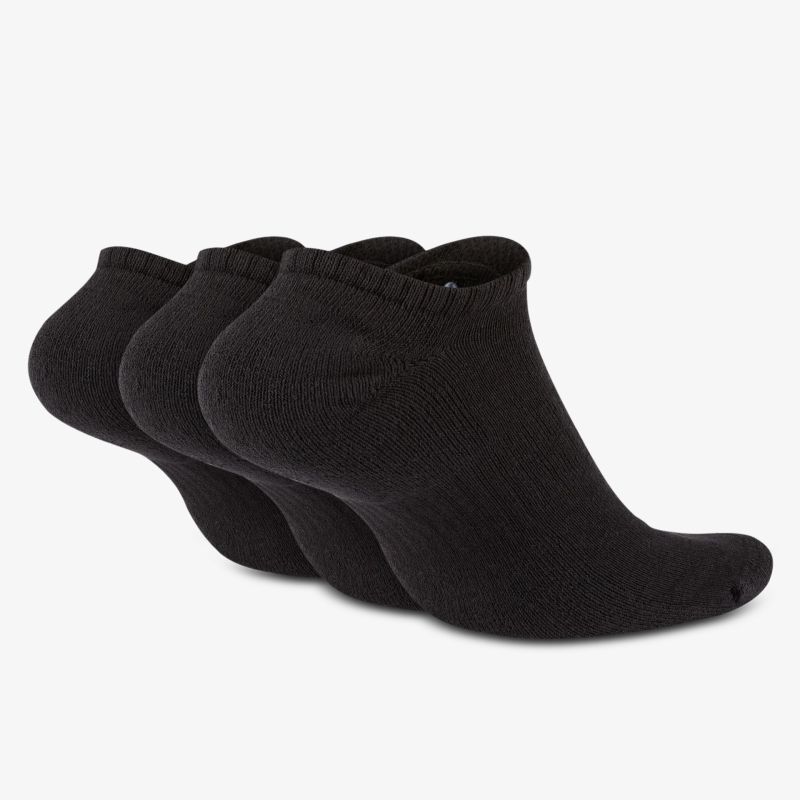 Schwarze, kurz geschnittene Sneaker-Socken im 3er-Pack, elastisch und bequem für Alltag und Sport