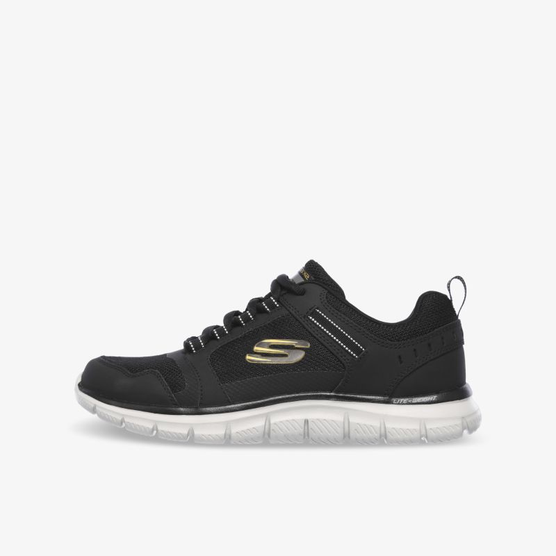 Schwarzer Sneaker mit leichter Sohle und gepolsterter Innensohle für maximalen Komfort und Halt.