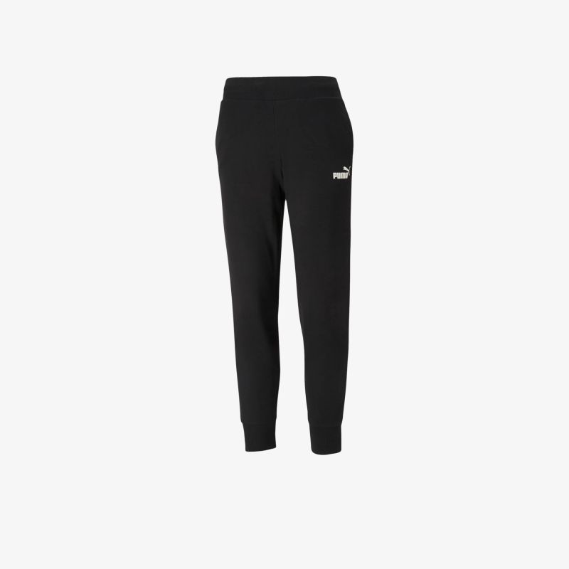 Schwarze Jogginghose mit elastischem Bund und körpernaher, bequemer Passform vorne sichtbar