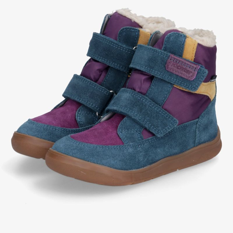 Farbenfrohe warme Winterstiefel mit robustem Klettverschluss und rutschfester Sohle für komfortablen Tragekomfort