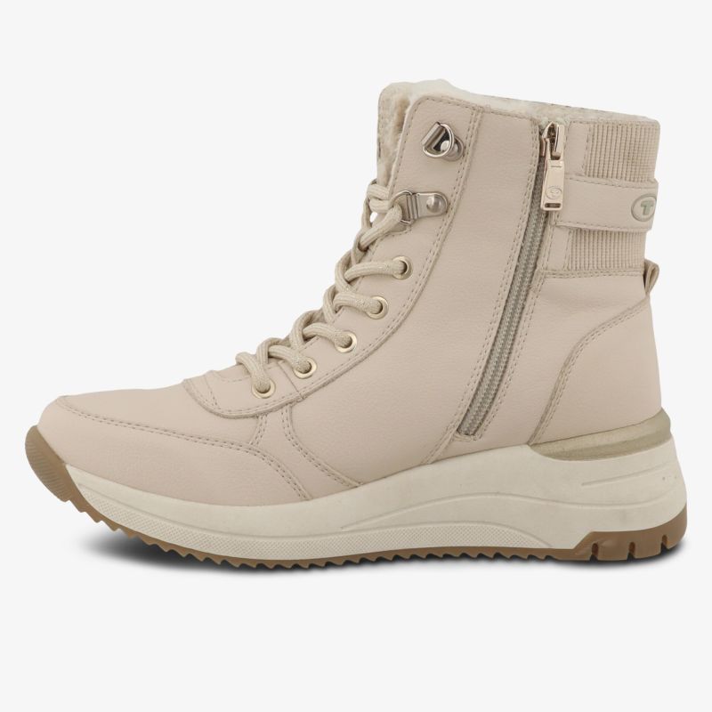 Bequemer Sneaker mit seitlichem Reißverschluss und profilierter Sohle in dezenter Farbe